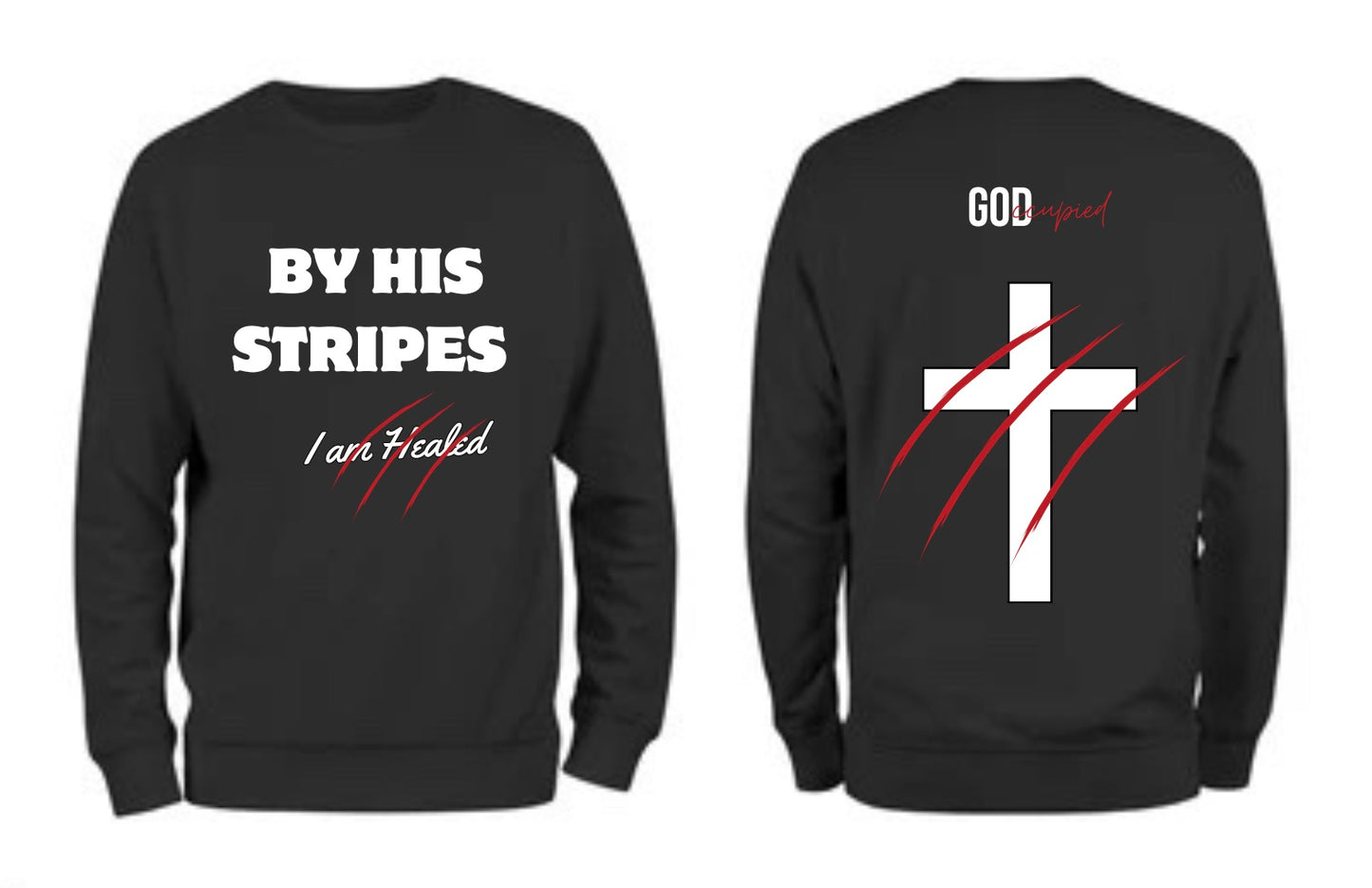 Godccupied "By HIS Stripes" Long Sleeve